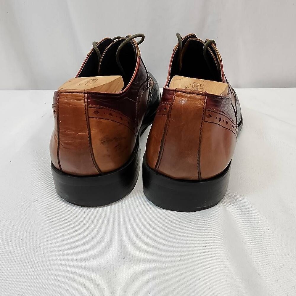 Steve Madden Men's 9 Multi Color Oxford Dress Shoes Lace-Up Leather Workwear - Picture 3 of 11